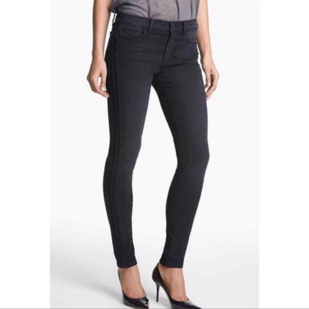 J BRAND Liberty Graphite Skinny Jeans with Side Stitch Detail 26